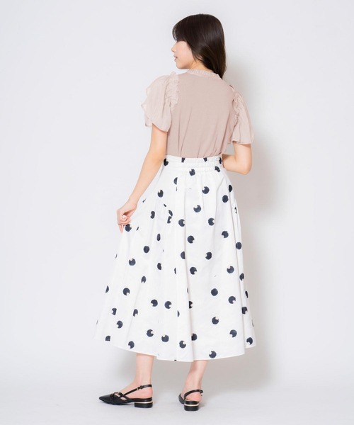 NOELA(ノエラ)の「ぼかしドット柄スカート(スカート・レディース・オフホワイト/ベージュ・S/M)」の18枚目の写真