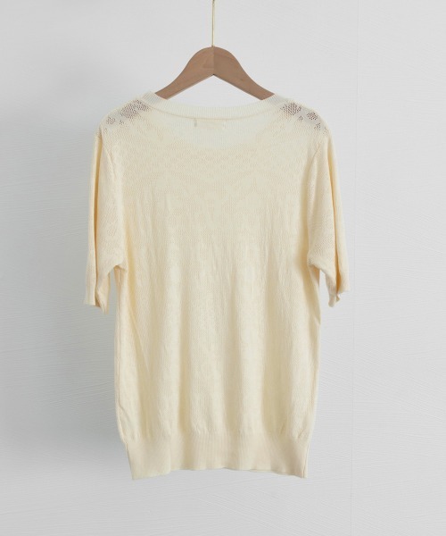 Miniministore（ミニミニストア）の「ジャカードレーストップス シアーブラウス（Tシャツ/カットソー・レディース・ベージュ/ホワイト/ブラック・FREE）」の22枚目の写真