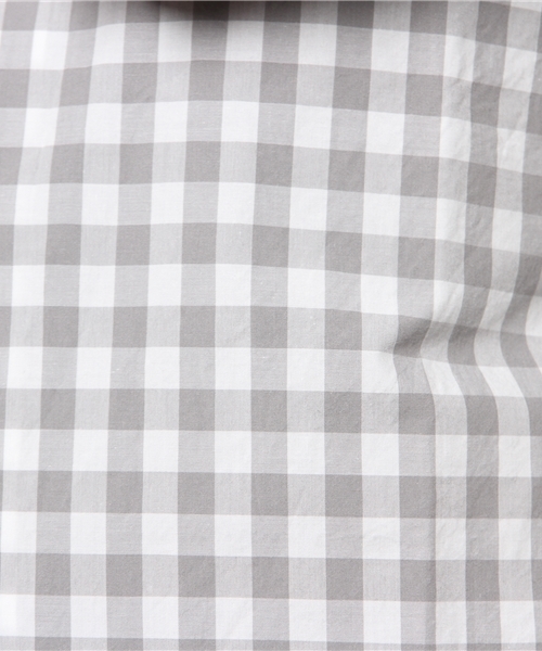 ivory court（アイボリーコート）の「スイスコットン タイプライターチェックシャツ（シャツ/ブラウス・メンズ・ライトグレー/ベージュ/ネイビー・36/40/38）」の6枚目の写真