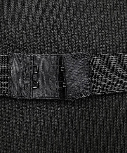 TeddyShop（テディショップ）の「レディース 2WAYラッシュガード半袖スキッパートップス＋ブラトップ+フレアパンツ 3点セット（ラッシュガード・レディース・ベージュ×ブラック・L/M）」の14枚目の写真