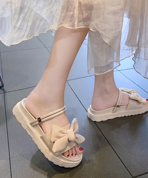 Lace Ladies(レースレディース)の「コーデュロイ リボン コンフォート フラット サンダル(サンダル・レディース・グリーン/ブラック/アイボリー・ 25/24.5/24/23.5/23/22.5)」の22枚目の写真