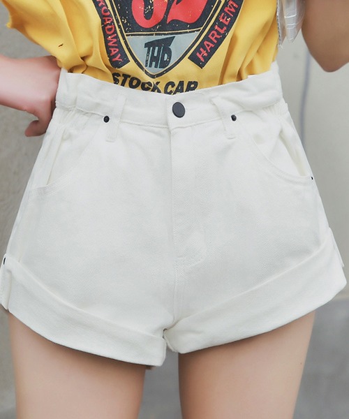 aimoha（アイモハ）の「無地ショートパンツ (SS)（その他パンツ・レディース・ベージュ/ホワイト/ライトブルー/ブラック・SMALL/MEDIUM/LARGE）」の6枚目の写真