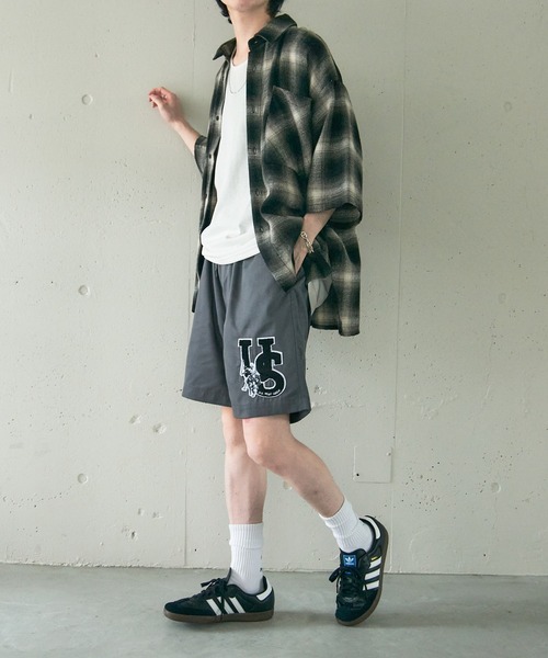 U.S. POLO ASSN.(ユーエスポロアッスン)の「【U.S. POLO ASSN.】TCツイルサガラワッペンイージーショートパンツ 042830(その他パンツ・メンズ・ベージュ/ブラック/チャコールグレー・M/S/L/LL)」の4枚目の写真