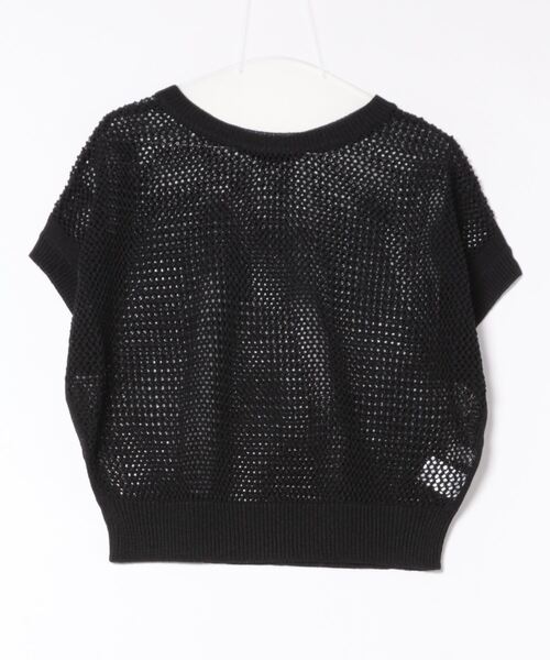 STRAWBERRY-FIELDS(ストロベリーフィールズ)の「メッシュ編和紙混ニット(ニット/セーター・レディース・ホワイト/グレー/ブラック・2)」の7枚目の写真