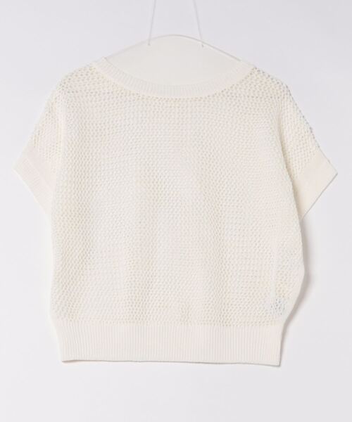 STRAWBERRY-FIELDS(ストロベリーフィールズ)の「メッシュ編和紙混ニット(ニット/セーター・レディース・ホワイト/グレー/ブラック・2)」の6枚目の写真