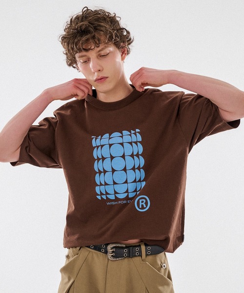 WISH FOR EVER(ウィッシュフォーエバー)の「DRAW CODE ART T/ドローコードアートT(Tシャツ/カットソー・メンズ・ネイビー/レッド/グレー/ホワイト/ブラウン/ピンク/オフホワイト・MEDIUM/LARGE)」の22枚目の写真