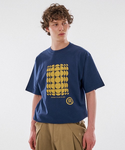 WISH FOR EVER（ウィッシュフォーエバー）の「DRAW CODE DOT ART T/ドローコードドットアートT（Tシャツ/カットソー・メンズ・ネイビー/レッド/グレー/ホワイト/ブラウン/ピンク/オフホワイト・MEDIUM/LARGE）」の22枚目の写真