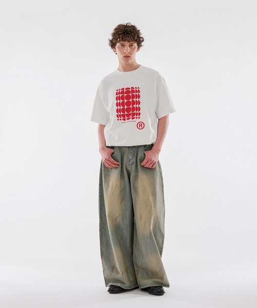 WISH FOR EVER(ウィッシュフォーエバー)の「DRAW CODE ART T/ドローコードアートT(Tシャツ/カットソー・メンズ・ネイビー/レッド/グレー/ホワイト/ブラウン/ピンク/オフホワイト・MEDIUM/LARGE)」の14枚目の写真