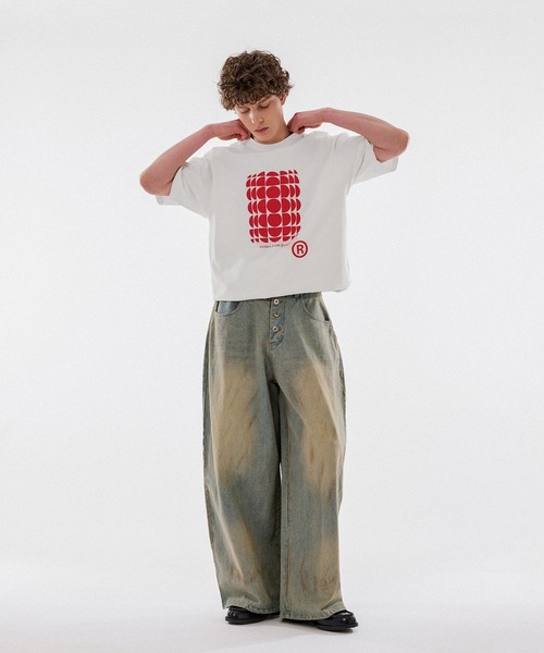 WISH FOR EVER(ウィッシュフォーエバー)の「DRAW CODE ART T/ドローコードアートT(Tシャツ/カットソー・メンズ・ネイビー/レッド/グレー/ホワイト/ブラウン/ピンク/オフホワイト・MEDIUM/LARGE)」の15枚目の写真