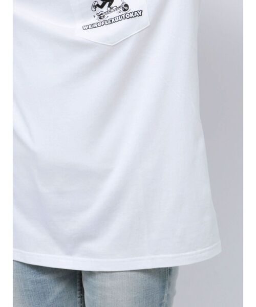 GYDA(ジェイダ)の「FLEX ZONE BUNNYポケットBIG Tシャツ(Tシャツ/カットソー・レディース・ライム/チャコールグレー/オフホワイト・FREE)」の4枚目の写真