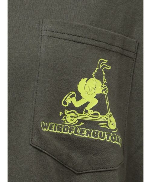 GYDA(ジェイダ)の「FLEX ZONE BUNNYポケットBIG Tシャツ(Tシャツ/カットソー・レディース・ライム/チャコールグレー/オフホワイト・FREE)」の9枚目の写真
