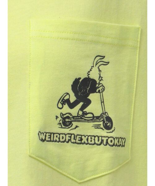 GYDA(ジェイダ)の「FLEX ZONE BUNNYポケットBIG Tシャツ(Tシャツ/カットソー・レディース・ライム/チャコールグレー/オフホワイト・FREE)」の10枚目の写真
