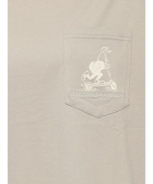 GYDA(ジェイダ)の「FLEX ZONE BUNNYポケットBIG Tシャツ(Tシャツ/カットソー・レディース・ライム/チャコールグレー/オフホワイト・FREE)」の12枚目の写真