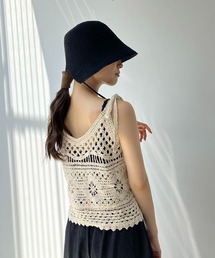 AS KNOW AS plus | ◎かぎ針編みリボンクロシェビスチェ【ZOZOTOWN限定アイテム】(キャミソール)