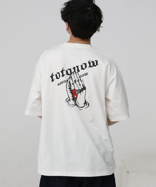 RAGEBLUE（レイジブルー）の「【TOTONOW/トトナウ】コラボプリントオーバーサイズTシャツ（Tシャツ/カットソー・メンズ・グレー/ブラック/ホワイト/オレンジ系その他4・MEDIUM/LARGE）」の10枚目の写真