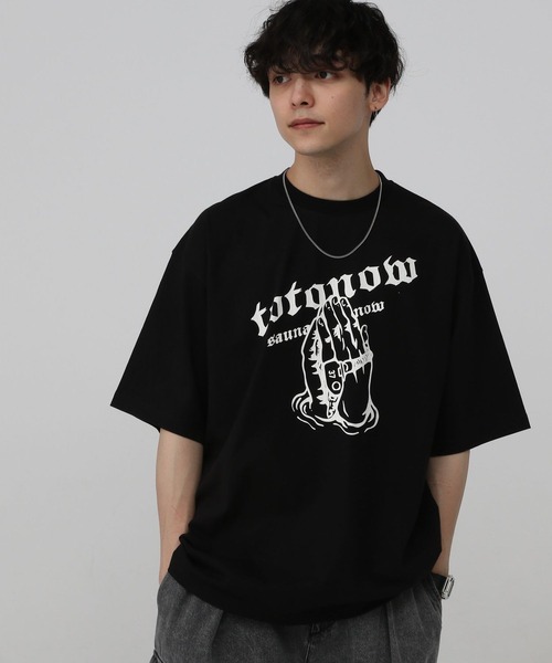 RAGEBLUE（レイジブルー）の「【TOTONOW/トトナウ】コラボプリントオーバーサイズTシャツ（Tシャツ/カットソー・メンズ・グレー/ブラック/ホワイト/オレンジ系その他4・MEDIUM/LARGE）」の12枚目の写真