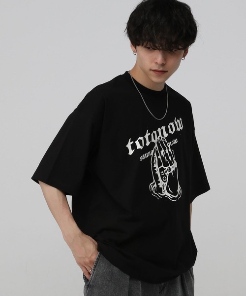 RAGEBLUE（レイジブルー）の「【TOTONOW/トトナウ】コラボプリントオーバーサイズTシャツ（Tシャツ/カットソー・メンズ・グレー/ブラック/ホワイト/オレンジ系その他4・MEDIUM/LARGE）」の13枚目の写真