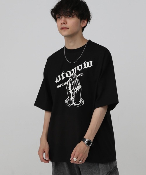 RAGEBLUE（レイジブルー）の「【TOTONOW/トトナウ】コラボプリントオーバーサイズTシャツ（Tシャツ/カットソー・メンズ・グレー/ブラック/ホワイト/オレンジ系その他4・MEDIUM/LARGE）」の15枚目の写真