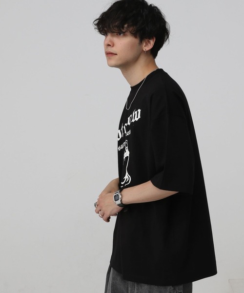 RAGEBLUE（レイジブルー）の「【TOTONOW/トトナウ】コラボプリントオーバーサイズTシャツ（Tシャツ/カットソー・メンズ・グレー/ブラック/ホワイト/オレンジ系その他4・MEDIUM/LARGE）」の16枚目の写真