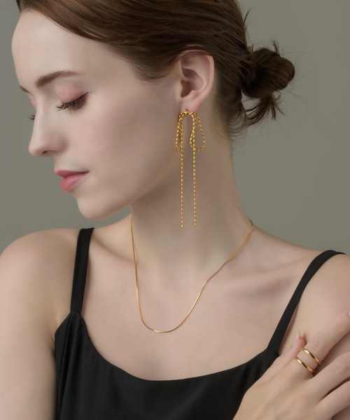 ビッグリボンピアス（ピアス（両耳用））｜muku（ムク）の