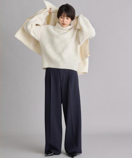 INED CLARO（イネドクラロ）の「フライス編みナッピングブルゾン（ブルゾン・レディース・オフホワイト/グレー/ネイビー・フリー）」の20枚目の写真