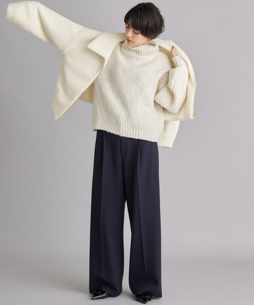 INED CLARO（イネドクラロ）の「フライス編みナッピングブルゾン（ブルゾン・レディース・オフホワイト/グレー/ネイビー・フリー）」の21枚目の写真