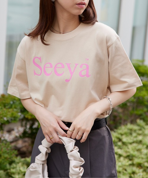 ROKU購入Seya. セヤ photo Tシャツ（fumika・pelleq） セール】【THE FINAL VIEW】seeya メッセージロゴプリントT