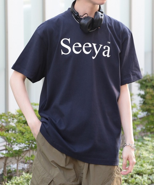 THE FINAL VIEW(ザファイナルビュー)の「【THE FINAL VIEW】seeya メッセージロゴプリントTシャツ 半袖T ユニセックス message logo print t-shirt unisex(Tシャツ/カットソー・レディース・ブラック/ライトピンク/ホワイト系その他2/グレイッシュブルー/グレー/ホワイト/ライトパープル/ミント/ベージュ/ネイビー・XL/L/M/S)」の7枚目の写真