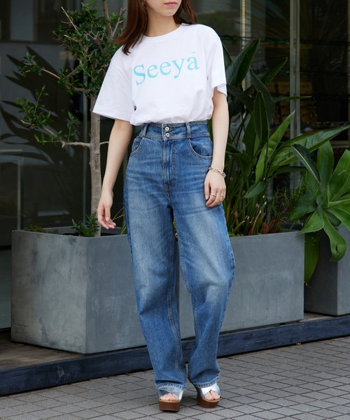 THE FINAL VIEW(ザファイナルビュー)の「【THE FINAL VIEW】seeya メッセージロゴプリントTシャツ 半袖T ユニセックス message logo print t-shirt unisex(Tシャツ/カットソー・レディース・ブラック/ライトピンク/ホワイト系その他2/グレイッシュブルー/グレー/ホワイト/ライトパープル/ミント/ベージュ/ネイビー・XL/L/M/S)」の22枚目の写真