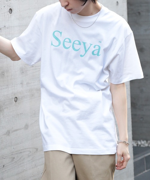 THE FINAL VIEW(ザファイナルビュー)の「【THE FINAL VIEW】seeya メッセージロゴプリントTシャツ 半袖T ユニセックス message logo print t-shirt unisex(Tシャツ/カットソー・レディース・ブラック/ライトピンク/ホワイト系その他2/グレイッシュブルー/グレー/ホワイト/ライトパープル/ミント/ベージュ/ネイビー・XL/L/M/S)」の21枚目の写真