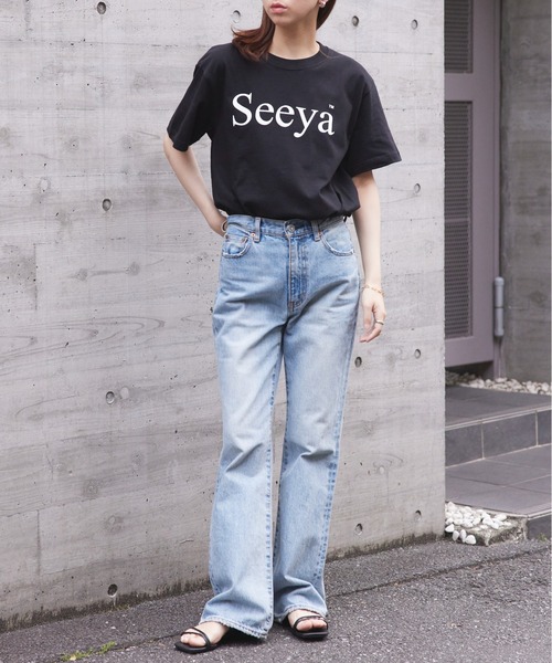 THE FINAL VIEW(ザファイナルビュー)の「【THE FINAL VIEW】seeya メッセージロゴプリントTシャツ 半袖T ユニセックス message logo print t-shirt unisex(Tシャツ/カットソー・レディース・ブラック/ライトピンク/ホワイト系その他2/グレイッシュブルー/グレー/ホワイト/ライトパープル/ミント/ベージュ/ネイビー・XL/L/M/S)」の14枚目の写真