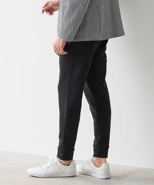 UNION STATION（ユニオンステーション）の「【PRO-SPERITY別注】ランダムふくれジャガードジョガーパンツ（スウェットパンツ・メンズ・ブラック/ネイビー・M/S/LL/L）」の4枚目の写真