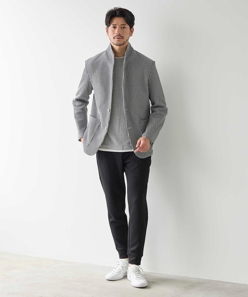 UNION STATION（ユニオンステーション）の「【PRO-SPERITY別注】ランダムふくれジャガードジョガーパンツ（スウェットパンツ・メンズ・ブラック/ネイビー・M/S/LL/L）」の6枚目の写真