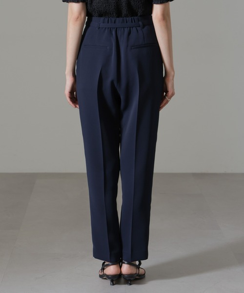 【セール】イージーケアダブルクロス ベルト付きタックテーパードパンツ(セットアップ可）（その他パンツ）｜nano･universe（ナノユニバース）