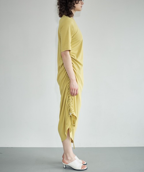Formeque（フォルミーク）の「【Formeque】シャーリングワンピース（ワンピース・レディース・ブラック/イエロー・FREE）」の16枚目の写真