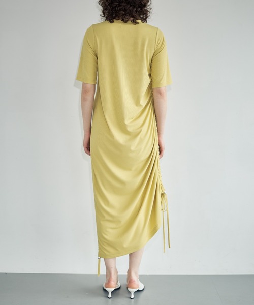 Formeque（フォルミーク）の「【Formeque】シャーリングワンピース（ワンピース・レディース・ブラック/イエロー・FREE）」の15枚目の写真