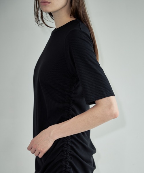 Formeque（フォルミーク）の「【Formeque】シャーリングワンピース（ワンピース・レディース・ブラック/イエロー・FREE）」の6枚目の写真