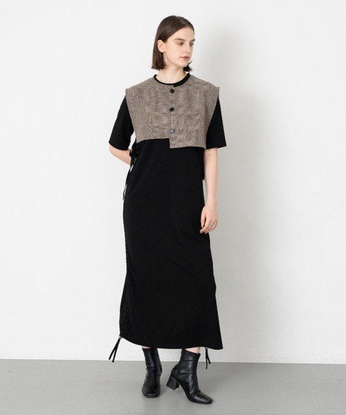 Formeque（フォルミーク）の「【Formeque】シャーリングワンピース（ワンピース・レディース・ブラック/イエロー・FREE）」の18枚目の写真