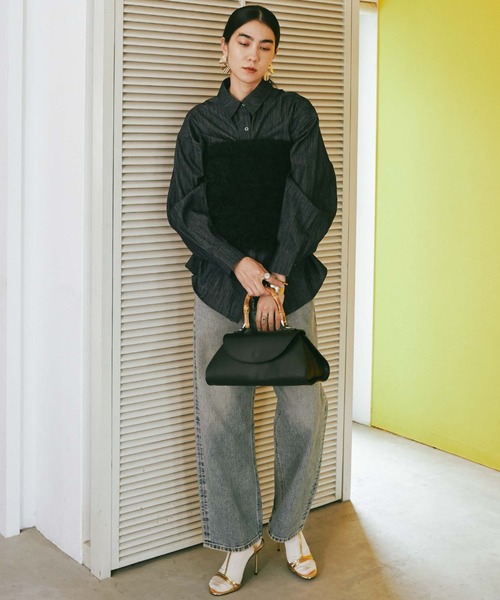 Doux archives(ドゥアルシーヴ)の「【AULENTTI】2wayバンブーハンドルショルダーバッグ(ショルダーバッグ・レディース・ブラウン/ブラック・FREE)」の11枚目の写真