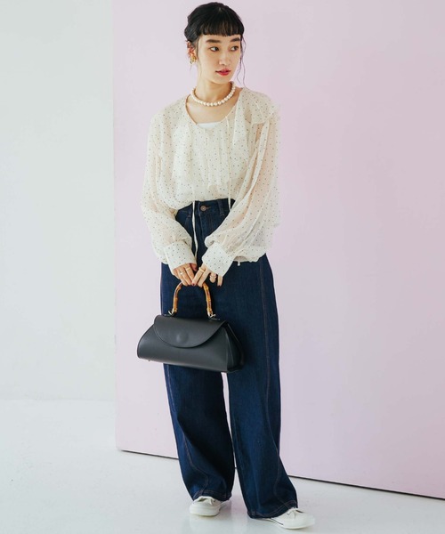 Doux archives(ドゥアルシーヴ)の「【AULENTTI】2wayバンブーハンドルショルダーバッグ(ショルダーバッグ・レディース・ブラウン/ブラック・FREE)」の14枚目の写真