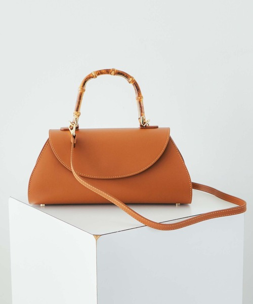 Doux archives(ドゥアルシーヴ)の「【AULENTTI】2wayバンブーハンドルショルダーバッグ(ショルダーバッグ・レディース・ブラウン/ブラック・FREE)」の7枚目の写真