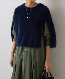 BEARDSLEY | ファーニットポンチョ(ニット/セーター)