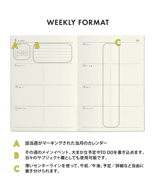 HIGHTIDE（ハイタイド）の「手帳 2025 ハイタイド 2024年10月始まり サンマリノ (A6 ブロック ウィークリー) 週間 スケジュール帳 ダイアリー（手帳/メモ帳・レディース・グレー/アイボリー/カーキ/ベージュ/ミント/オレンジ/ピンク・FREE）」の22枚目の写真