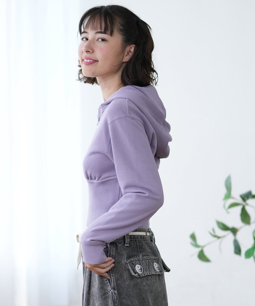 PUMA グレー クロップドパーカー PUMA パーカー プーマ ウィメンズ デア トゥ クロップド