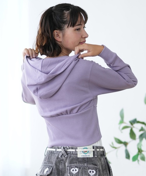 PUMA グレー クロップドパーカー セール】PUMA/プーマ クロップド丈ジップアップパーカー 629099