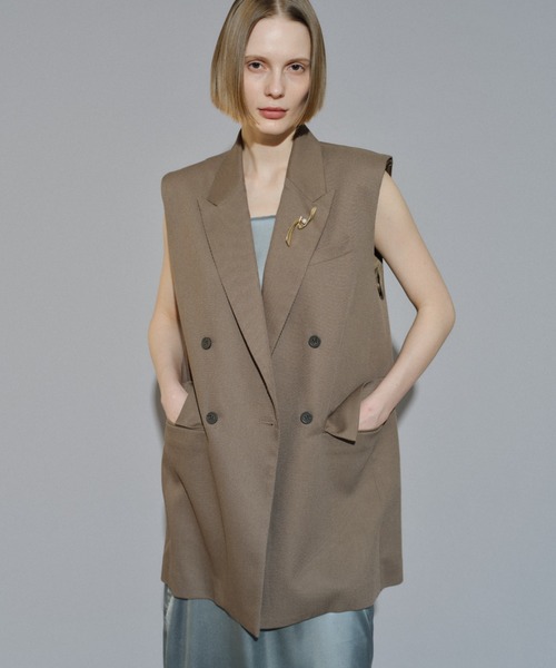 yae ヤエ バックスリットファスナージレ Back slit fastner gilet／バックスリットファスナージレ