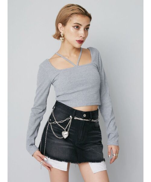 EVRIS（エヴリス）の「ポケットデニムミニスカート（デニムスカート・レディース・ブラック/インディゴブルー・MEDIUM/SMALL）」の10枚目の写真