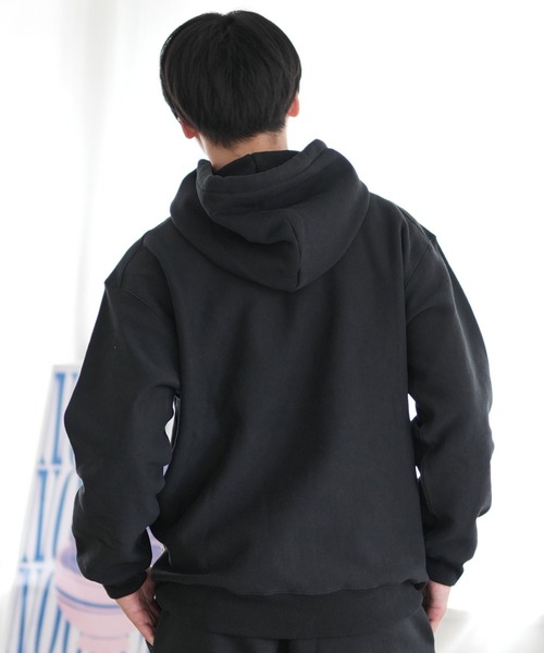 ムラサキスポーツ(ムラサキスポーツ)の「【ムラサキスポーツ限定】DEAR LAUREL/ディアローレル パーカー プルオーバー スウェット USAコットン 裏起毛 D24F1202(パーカー・メンズ・オレンジ/アッシュ/ブラック・M/L)」の6枚目の写真