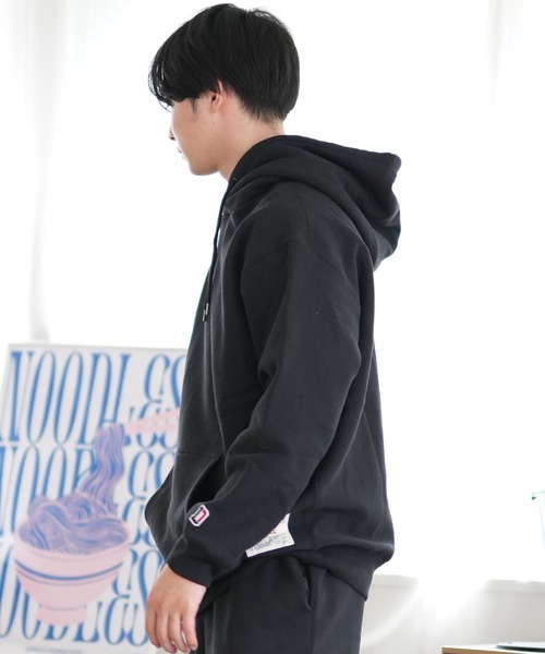 ムラサキスポーツ(ムラサキスポーツ)の「【ムラサキスポーツ限定】DEAR LAUREL/ディアローレル パーカー プルオーバー スウェット USAコットン 裏起毛 D24F1202(パーカー・メンズ・オレンジ/アッシュ/ブラック・M/L)」の5枚目の写真