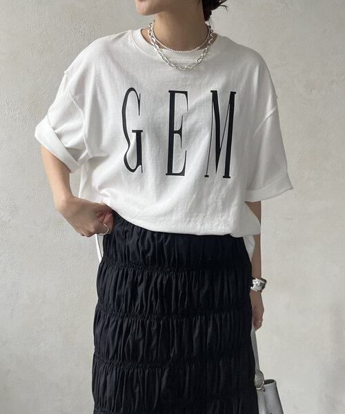 DouDou（ドゥドゥ）の「ピグメントロゴTEE（Tシャツ/カットソー・レディース・ブラック/ブラウン/ホワイト・FREE）」の11枚目の写真